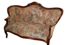 antico divano Luigi Filippo epoca '800 in noce massello PERFETTO