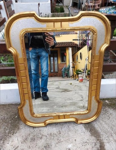 Grande specchio legno oro - specchio,