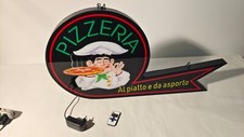 Led Pizzeria insegna LUMINOSA NEGOZIO LED APERTO VETRINA AVVISO PUBBLICITA PIZZA