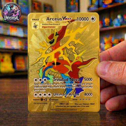 Pokemon arceus vmax gold metal - arceus,