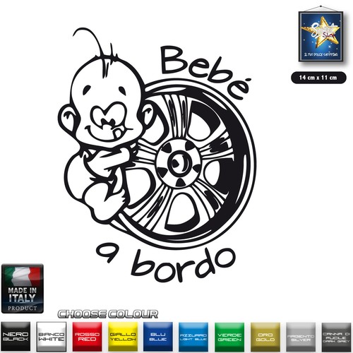 Bebè bordo adesivo sticker - a,