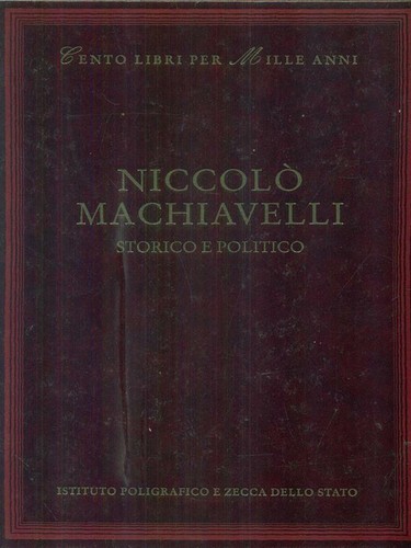 Niccolo macchiavelli storico - niccolo', macchiavelli.