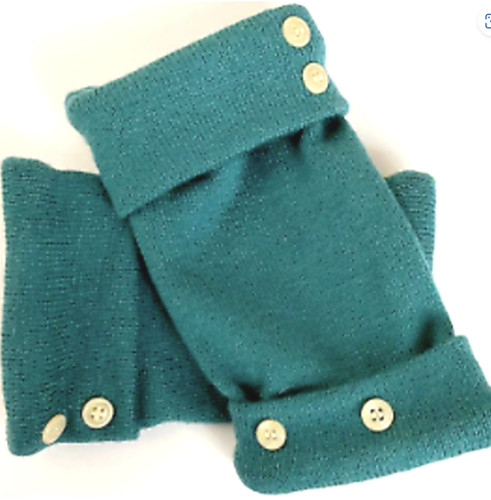 Guanti senza dita verde teal - dita,