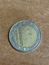 Moneta da 2 euro rara, 2008 letzebuerg ERRORE conio lettera F nella stella