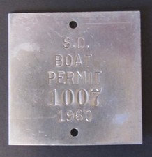 Targhetta permesso barca South