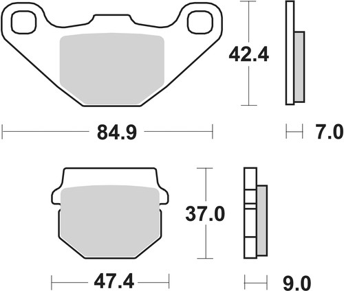 Pastiglie freno anteriori sbs - anteriori,