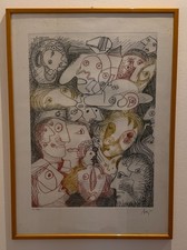 Enrico Baj quadro litografia