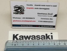 Kawasaki adesivo logo nero lucido 80mm