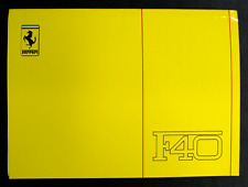 FERRARI F40 MANUEL TECHNIQUE ET D'UTILISATION VERSION US 1990 PROCHE DU NEUF !!!