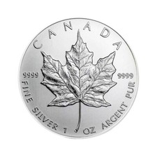 $5 Silver Canadian Maple Leaf