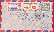 aa3768 - GIAMAICA - STORIA POSTALE - COPERTINA FDC 1960 - FRANCOBOLLI trasporto BARCA