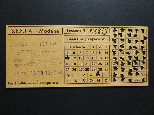 Modena tessera - (s.e.f.t.a.).,