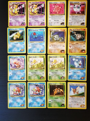 Lotto carte pokemon gym - carte, 16