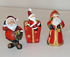 Set di 3 Babbo Natale addobbi natalizi decorazioni casa negozio albero ecc