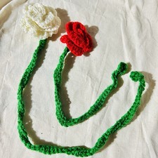 Handmade Crochet Rose Bookmark
