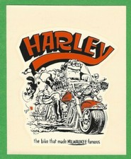 VINTAGE ORIGINALE 1967 ED ROTH "HARLEY" COMÒ FLH ELECTRA GLIDE DECALCOMANIA ACQUA ARTE