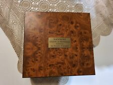 Rara Scatola Humidor In Legno e radica Con Igrometro e Umidificatore Per Sigari