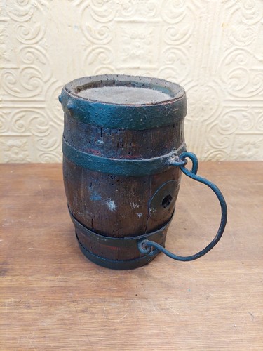 Vintage french wooden barrel - vintage,