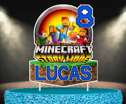 Minecraft cake topper - cake,