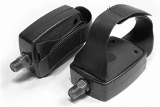 Coppia Pedali 1/2 per Cyclette Pedali Di Ricambio Regolabili a Strappo Antiscivo