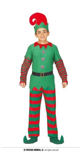 Costume elfo babbo natale - costume,