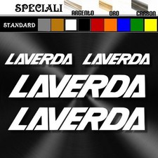 set 4 adesivi sticker LAVERDA prespaziato,decal moto,casco 19,5cm / 9,5cm