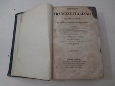Antico libro 1850 dizionario - libro,
