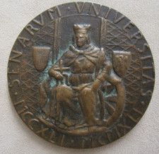 MEDAGLIONE COMMEMORATIVO  DIAMETRO MM 95 BRONZO. UNIVERSITA' DI SIENA 1241-1941