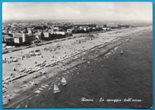 Rimini La Spiaggia Anno 1953 FG cartolina vintage postcard postkarte MA2191