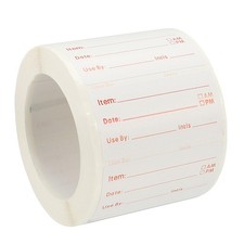 1x2 Pollici Etichette Conserva Cibo 1 Rotolo Carta Adesiva Adesivo Rosso