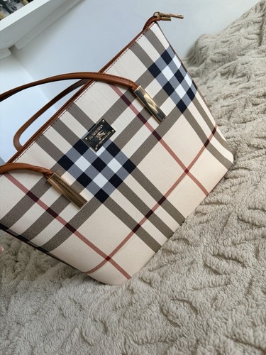 Borsa burberry beige quadri - borsa,