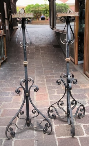 Coppia antichi candelabri - di,
