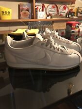 NIKE CORTEZ UOMO TG. 42.5 UK 8 US 9 AVORIO BAFFO IN STOFFA, RARE!!!!!!!!