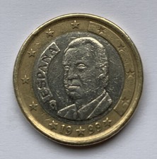 EURO 1 ESPANA 1999 RARA USATA BEN TENUTA COSTO  €.29.+SPESE POSTALE