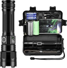 TORCIA LED BATTERIE RICARICABILI 950 m La piu' potente 500k Lumen  Superluminosa