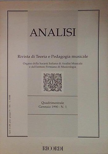 Analisi rivista teoria e - analisi, di
