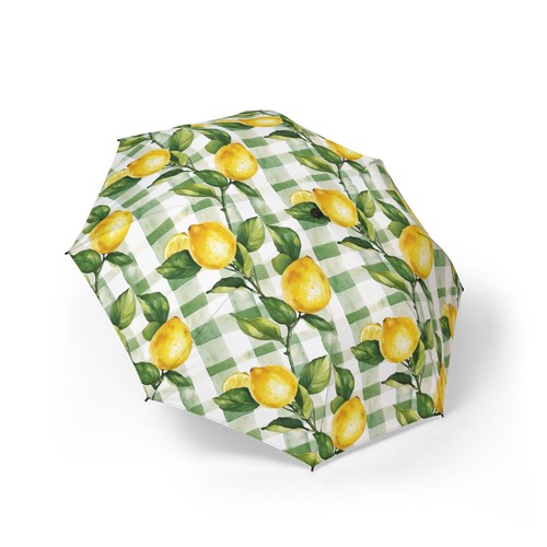 Lemon gingham foldable - lemon,