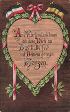 Cartolina WW1 motto cuore