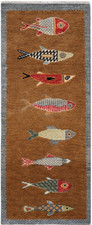 Tappeto runner pesce annodato