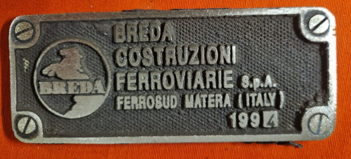 Vecchia targa insegna vagone - insegna,