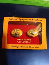 Gemelli usmc placcati oro - gemelli,