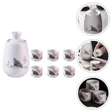 1 Set Sake Set Bottiglia Sake Ceramica Tazza Liquore Casa Bar Scaldabagno Giapponese