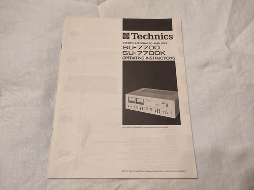 Technics 7700 user manual - technics,