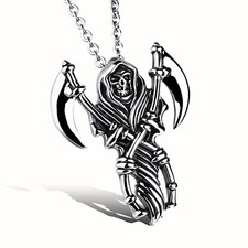 Collana acciaio inox santa - collana,