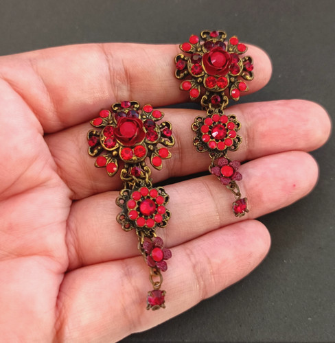 Orecchini michal negrin rosso - orecchini,