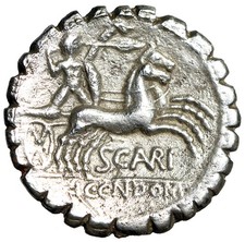 M Aurelius Scaurus AR Serrate