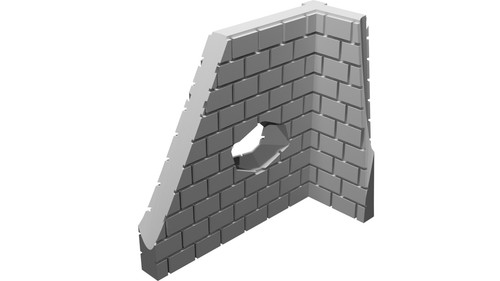 Sezione muro mattoni rovinato - muro,
