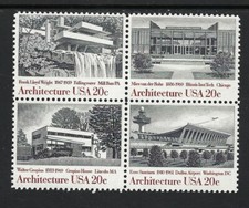 USA - 1982 MNH 20c Blocco di 4