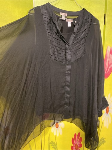 Elegante camicetta nera look - , a