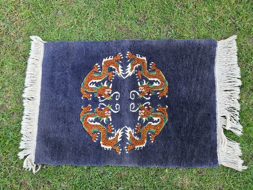 Tappeto cinese blu navy